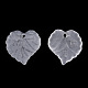 Transparent Frosted Acrylic Leaf Charms FACR-ZX003-01F-3