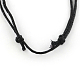 Algodón encerado el collar del cordón NJEW-R186-03-2