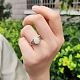 Овальное кольцо на палец из синтетического светящегося камня LUMI-PW0001-116-4