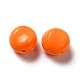 不透明なアクリルビーズ  フラットラウンド  オレンジ  9.5~10x12mm  穴：1.8mm  約1110個/500g OACR-L013-003C-1