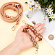 Gorgecraft 2Pcs PU Leather Bag Strap and Acrylic & CCB Plastic Link Chains Bag Handles FIND-GF0001-61-3