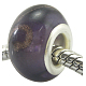 Purple Handmade Lampwork European Rondelle Beads X-LPDL-014F-8-1