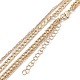 Alloy Double Layered Necklaces NJEW-B0002-02G-3