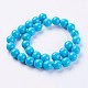 Chapelets de perles en turquoise synthétique G-E456-44-12mm-2