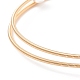 Bracelet manchette en perles rondes en verre millefiori fait à la main avec perle BJEW-JB08327-5