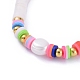 Bracelets élastiques faits à la main de perles heishi en pâte polymère BJEW-JB05089-3
