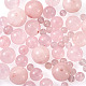 Pandahall cuentas de cuarzo rosa de piedras preciosas sueltas redondas naturales G-TA0001-09-6