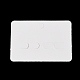 長方形の紙のヘアクリップディスプレイカード  ホワイト  5x8x0.05cm AJEW-A052-09-3