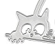 Stampini da taglio in acciaio al carbonio a forma di gatto X-DIY-R079-027-4