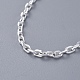 Brass Cable Chain Fine Necklaces NJEW-BB10869-16-3