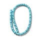 Brins de perles synthétiques teintes en turquoise G-E594-05-2