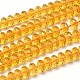 Faceted(64 Facets) Rondelle Cultured Piezoelectric Citrine Beads Strands G-I152-8x12-S-AA-1