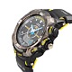 Ohsenブランドのメンズシリコンスポーツの腕時計  高品質30防水ステンレス製のデジタル時計メートル  ブラック  260x21mm  ウォッチヘッド：56x51x17mm  ウオッチフェス：34x34mm WACH-N002-22-3