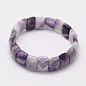 Faceted Natural & Synthetic Mixed Stone Beads Stretch Bracelets BJEW-E289-C-3
