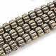 Electroplate Non-magnetic Synthetic Hematite Corrugated Beads Strands G-T061-108I-1