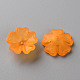 透明な艶消しアクリルビーズキャップ  5花びら  花  ダークオレンジ  16.5x6mm  穴：1.6mm  約959個/500g MACR-S371-04A-725-2