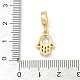 Латунный микропаве кубический цирконий европейский подвесной шарм KK-U062-24G-3