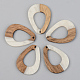 Opaque Resin & Walnut Wood Pendants X-RESI-S389-026A-C04-1