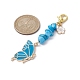 Décoration de pendentifs en émail en alliage papillon HJEW-JM01637-04-4