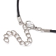 Стеклянное ожерелье с подвеской в виде бутылки желаний NJEW-JN04609-01-5