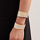 Браслеты-манжеты открытого типа из нержавеющей стали 304 с эмалированным покрытием BJEW-K288-01G-1