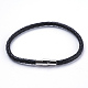 Braided Leather Cord Bracelets BJEW-F291-37A-1
