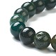 Bracelets extensibles en perles d'agate naturelles BJEW-D446-C-44-3