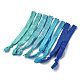 8 Stück 4 Farben flache elastische Polyesterschnur AJEW-JK00309-1