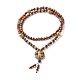 Bouddha plat rond indoneisa pendentifs collier NJEW-JN03746-2