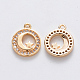 Brass Micro Pave Cubic Zirconia Charms KK-T049-039G-NF-2