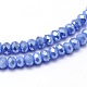 Faceted Rondelle Full Rainbow Plated Electroplate Glass Beads Strands EGLA-M004-2mm-M-3