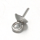 304 ciondolo a forma di spilla con perle a forma di tazza in acciaio inossidabile STAS-F094-03A-P-3