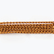 Плетеные неэластичный бисером металлические шнуры MCOR-R002-1mm-05-1