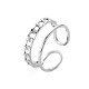 304 anello per polsino a forma di catena barbazzale in acciaio inossidabile RJEW-N038-038P-3