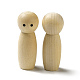 Le bambole con piolo di legno non finite mostrano decorazioni WOOD-E015-01H-1