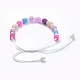 Adjustable Nylon Thread Braided Bead Bracelets BJEW-JB05213-03-2