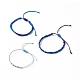 Set di braccialetti di perline intrecciati in plastica a 3 pezzi BJEW-B065-10B-3