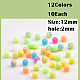 120Pcs Silicone Beads 12mm Fluorescent Silicone Beads for Keychain Making JX328A-2