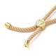 Изготовление браслетов из хлопка KK-F758-03W-G-3