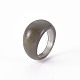 樹脂フィンガー指輪  グリッターパウダー付き  濃いグレー  usサイズ6（16.5mm） RJEW-N033-007-B01-4