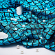 Tissu à écailles de poisson imprimé en spandex avec des hologrammes scintillants AJEW-WH0277-38-5