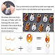 Unicraftale 8 paires 2 couleurs 304 boucles d'oreilles pendantes en acier inoxydable EJEW-UN0001-53-5