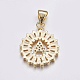 Long-Lasting Plated & Rack Plating Brass Micro Pave Cubic Zirconia Letter Pendants ZIRC-A007-03A-G-2