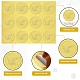 34 foglio di adesivi autoadesivi in lamina d'oro in rilievo DIY-WH0509-014-3