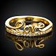 Wort Liebe echte 18k vergoldet Messing Zirkonia Ringe für Frauen RJEW-BB05427-7G-3