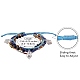 Perles de verre scintillantes 5 bracelet de cheville superposé AJEW-SW00006-03-7