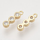 Brass Micro Pave Clear Cubic Zirconia Charms X-KK-T054-24G-NF-2