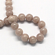 Chapelets de perles de pierres en jade jaune teinte G-R271-12mm-YXS06-1