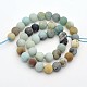 Frosted Round Natural Flower Amazonite Beads Strands G-E302-113-10mm-2