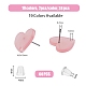 SUPERFINDINGS 38Pcs 19 Colors Acrylic Heart Stud Earring Findings FIND-FH0007-21-3